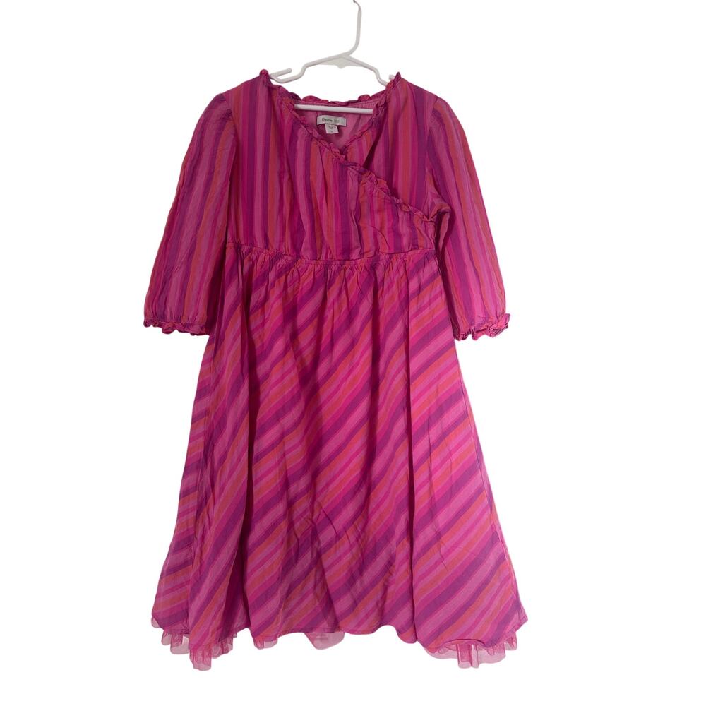 Garnet Hill Pink Long Sleeve Lined Dress - Size 10